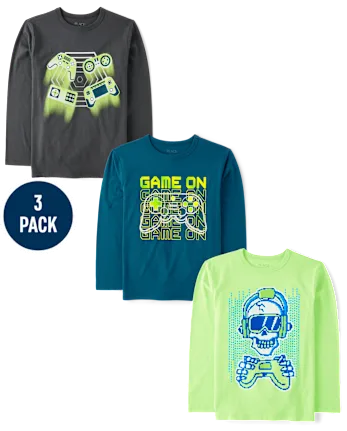 Boys Gamer Graphic Tee 3-Pack - multi