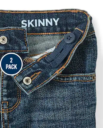 Baby And Toddler Boys Skinny Jeans 2-Pack - multi