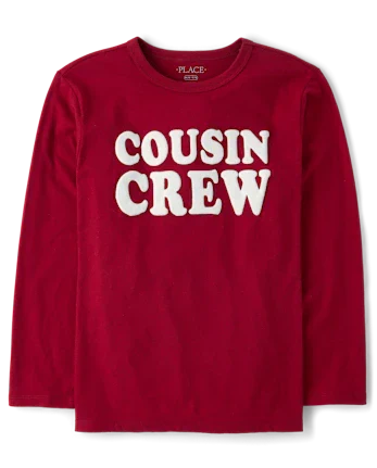 Kids Cousin Crew Graphic Tee - red