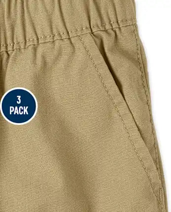 Baby And Toddler Boys Pull On Jogger Shorts 3-Pack - multi