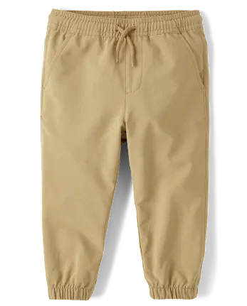 Baby And Toddler Boys Quick Dry Stretch Pull On Jogger Pants - tan