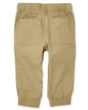 Baby And Toddler Boys Stretch Pull On Jogger Pants - tan