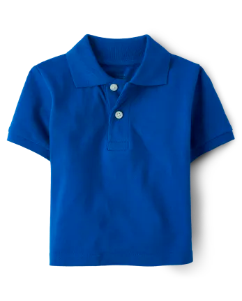 Baby And Toddler Uniform Soft Pique Polo - blue