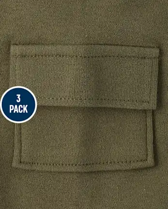 Baby Boys Cargo Jogger Pants 3-Pack - brown