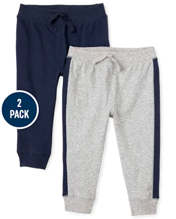 Baby Side Stripe Pants 2-Pack - blue