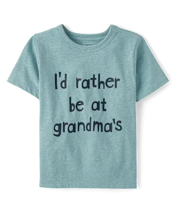 Toddler Boys At Grandma's Graphic Tee - blue