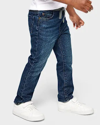 Baby And Toddler Boys Pull On Straight Jeans - blue