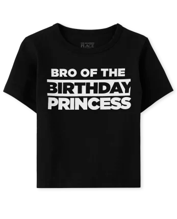 Baby And Toddler Boys Matching Family Birthday Graphic Tee - black