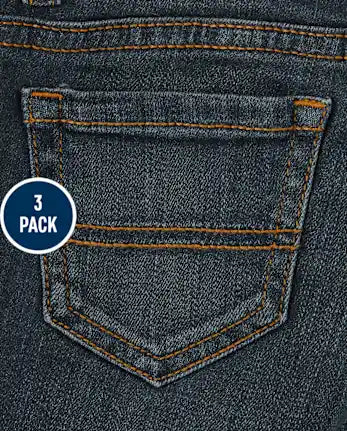 Baby And Toddler Boys Straight Jeans 3-Pack - multi