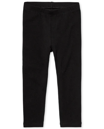 Baby And Toddler Girls Leggings - black
