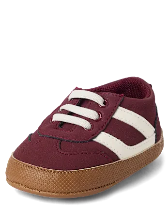 Baby Boys Low Top Sneakers - burgundy