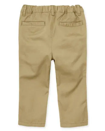 Baby And Toddler Boys Uniform Stretch Straight Chino Pants - tan