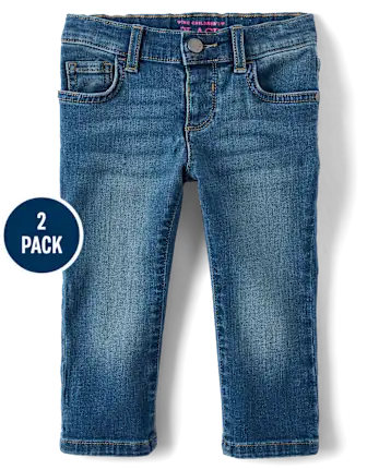 Baby And Toddler Girls Skinny Jeans 2-Pack - multi