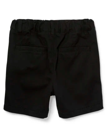 Baby and Toddler Boys Uniform Stretch Chino Shorts - black