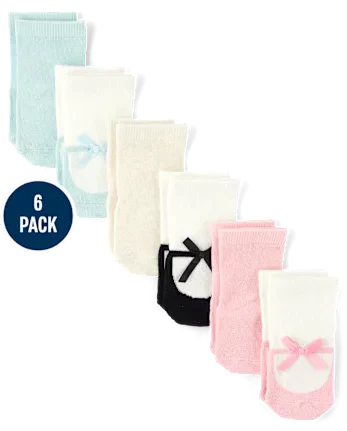Baby Girls Shoe Midi Socks 6-Pack - multi