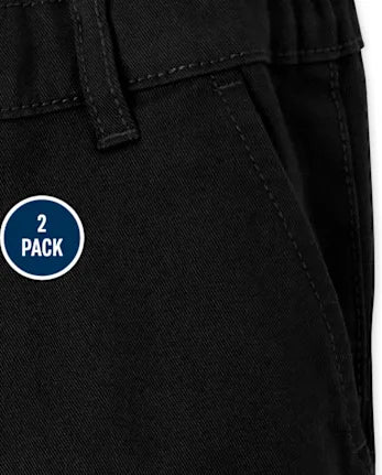 Baby And Toddler Boys Uniform Stretch Skinny Chino Pants 2-Pack - multi