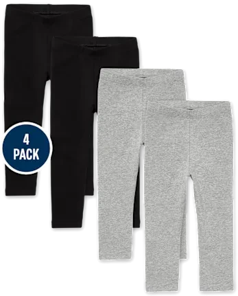 Baby And Toddler Girls Leggings 4-Pack - gray