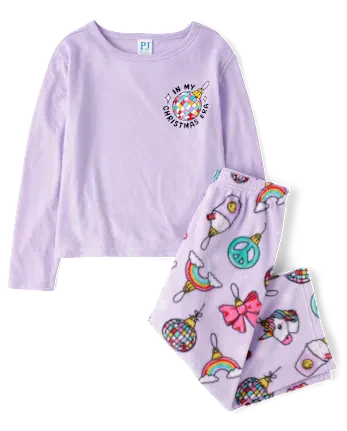 Girls Christmas Era Pajamas - purple
