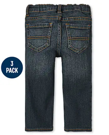 Baby And Toddler Boys Straight Jeans 3-Pack - multi