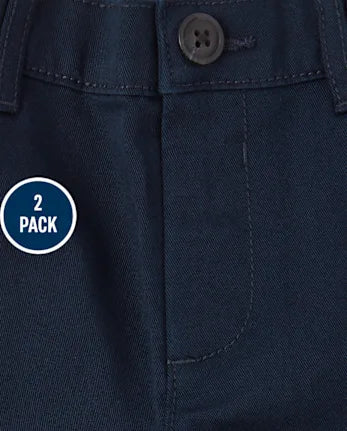 Baby And Toddler Boys Uniform Stretch Skinny Chino Pants 2-Pack - multi