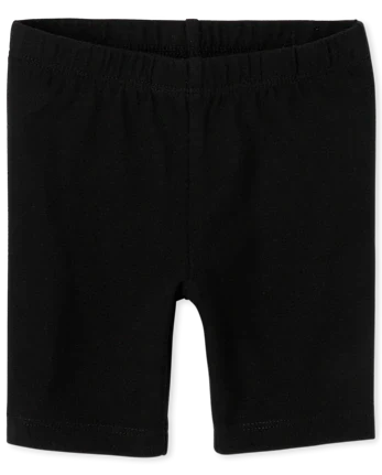 Baby And Toddler Girls Bike Shorts - black
