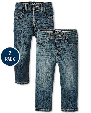 Baby And Toddler Boys Skinny Jeans 2-Pack - multi