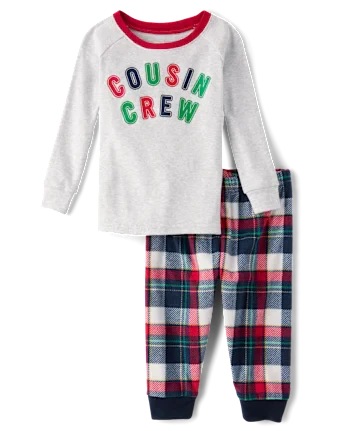 Baby And Toddler Cousin Crew Snug Fit Cotton And Microfleece Pajamas - blue