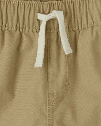 Baby And Toddler Boys Pull On Jogger Shorts - tan
