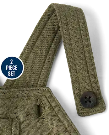 Baby Boys Striped Utility 2-Piece Outfit Set - white