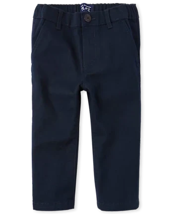 Baby And Toddler Boys Uniform Stretch Skinny Chino Pants - blue