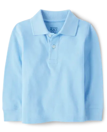 Baby And Toddler Uniform Soft Pique Polo - blue