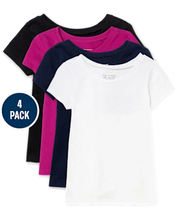 Toddler Girls Tee Shirt 4-Pack - multi
