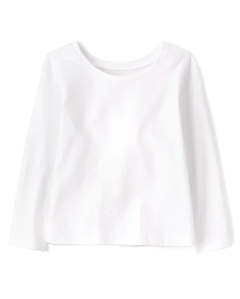 Baby and Toddler Girls Tee Shirt - white