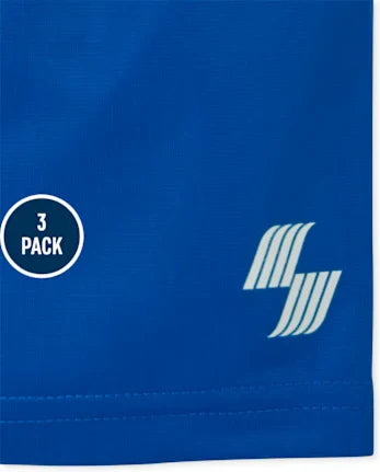 Toddler Boys Basketball Shorts 3-Pack - multi