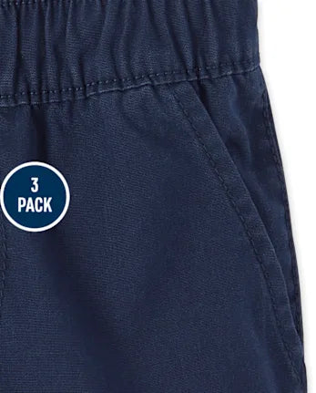Baby And Toddler Boys Pull On Jogger Shorts 3-Pack - blue