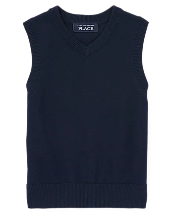 Baby And Toddler Boys V Neck Sweater Vest - blue