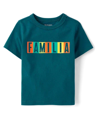 Baby And Toddler Boys Familia Graphic Tee - blue