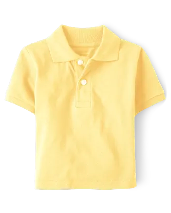 Baby And Toddler Uniform Soft Pique Polo - yellow