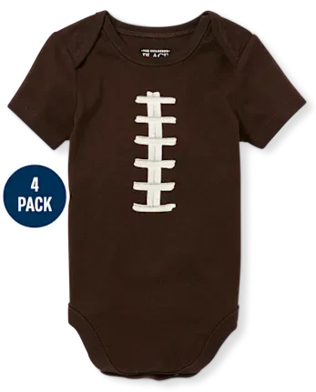 Baby Sports Graphic Bodysuit 4-Pack - multi