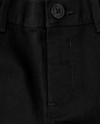 Baby And Toddler Boys Uniform Stretch Skinny Chino Pants - black