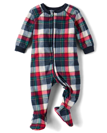 Baby And Toddler Cousin Crew Microfleece Footed One Piece Pajamas - blue