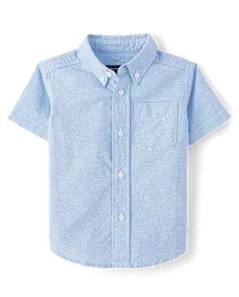 Baby And Toddler Uniform Oxford Button Down Shirt - blue