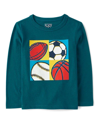 Baby And Toddler Boys Multisport Graphic Tee - blue