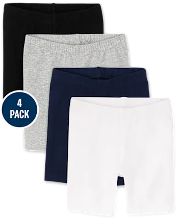 Baby And Toddler Girls Bike Shorts 4-Pack - multi