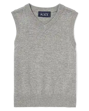 Baby And Toddler Boys V Neck Sweater Vest - gray