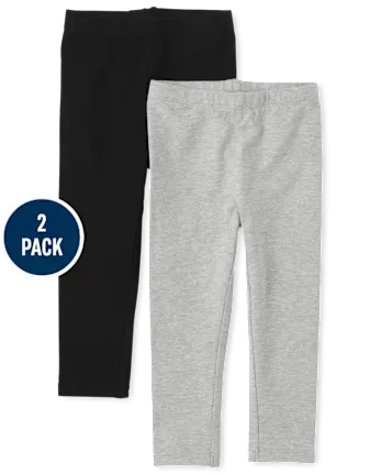 Baby And Toddler Girls Leggings 2-Pack - gray