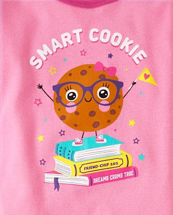 Baby And Toddler Girls Smart Cookie Snug Fit Cotton Pajamas - pink