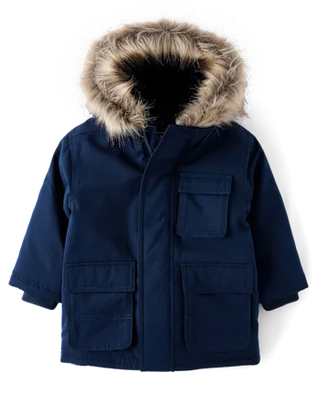 Baby And Toddler Utility Parka Jacket - blue