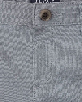 Baby And Toddler Boys Uniform Stretch Straight Chino Pants - gray