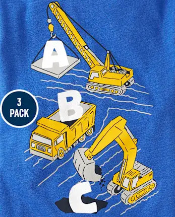 Baby And Toddler Boys Vehicle Graphic Tee 3-Pack - multi